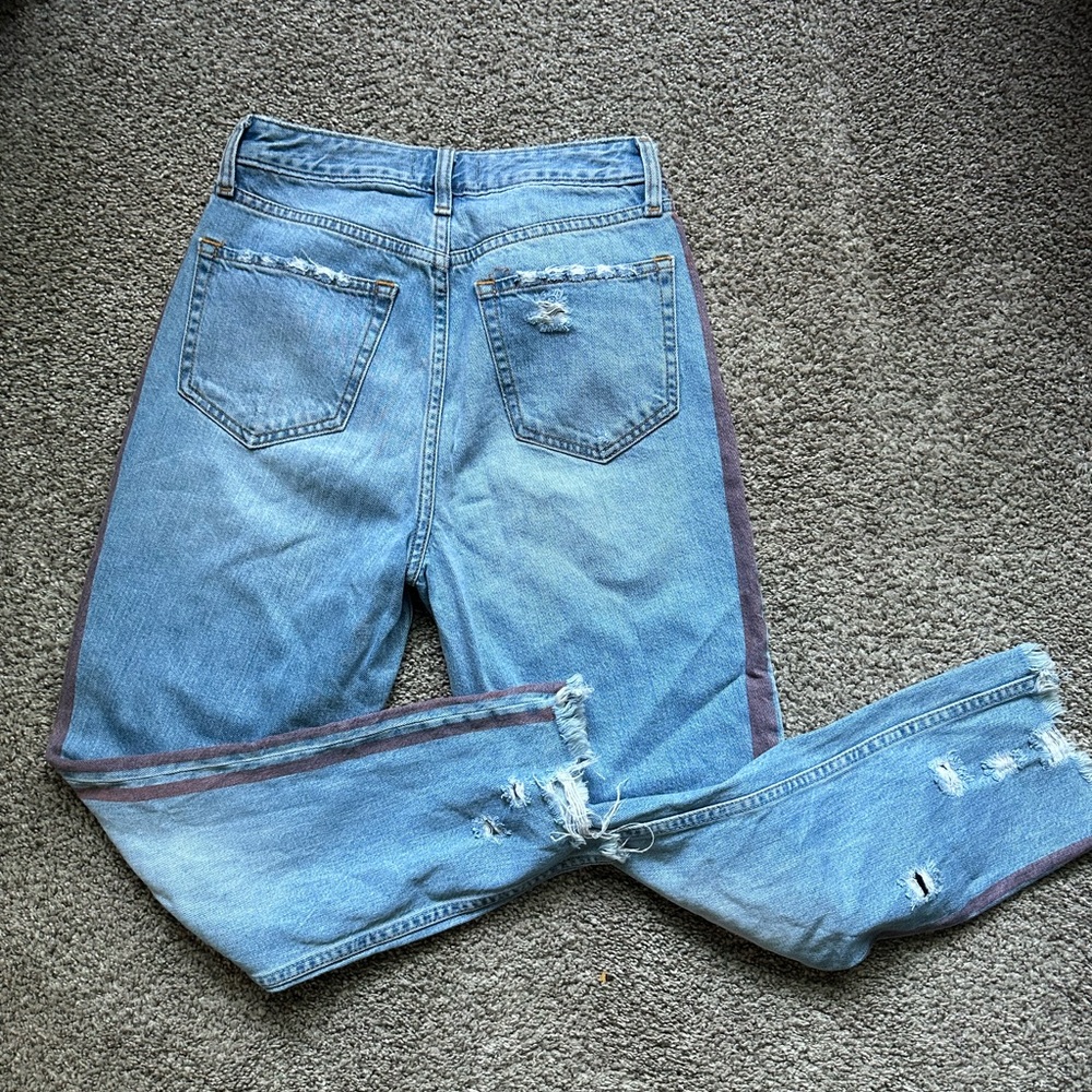 Abercrombie & Fitch Light Blue Jeans with Stripe Accents